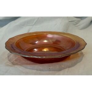 Federal Normandie Iridescent Marigold SOUP SALAD Bowl Depression Glass 6.5"W